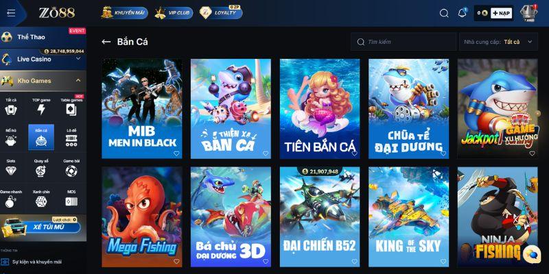 Bắn cá Zo88 trả thưởng bạch với RNG kiểm định