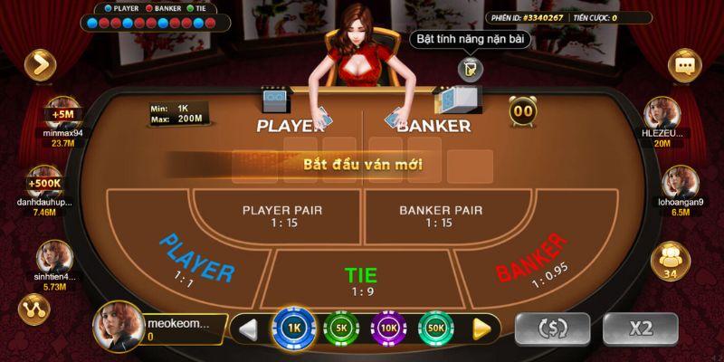 Các cửa cược Baccarat Zo88 cùng tỷ lệ trả thưởng chi tiết