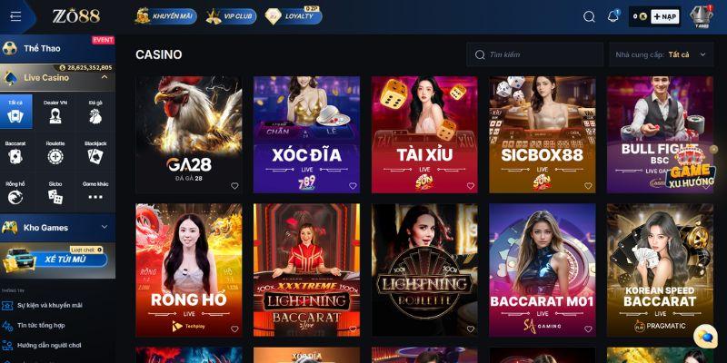 Đối tác phát hành uy tín giúp casino Zo88 duy trì chất lượng quốc tế