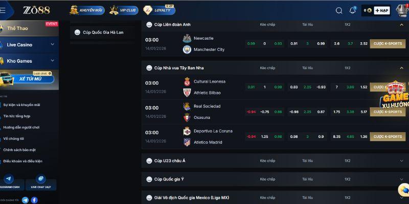 Theo dõi và cá cược mọi giải đấu bóng đá đỉnh cao
