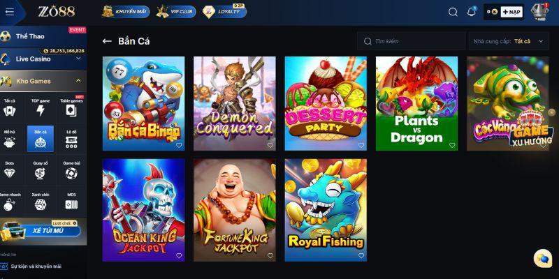 Top game bắn cá Zo88 được chơi đánh giá cao