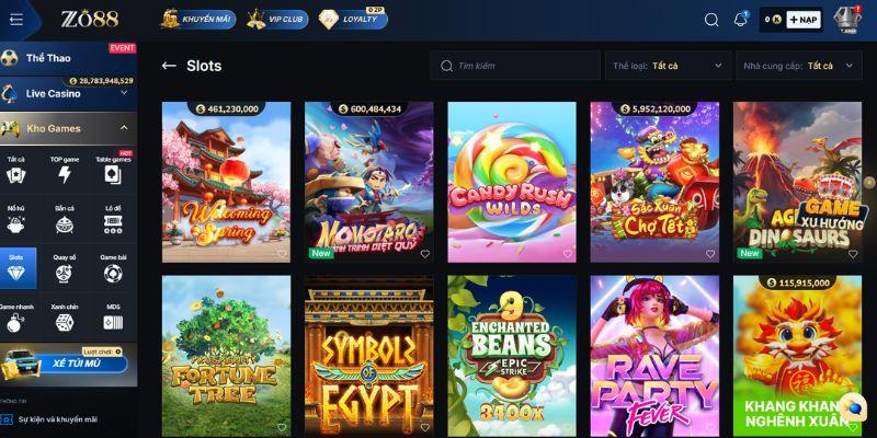 Top game slot Zo88 đồ họa đẹp trả thưởng hấp dẫn