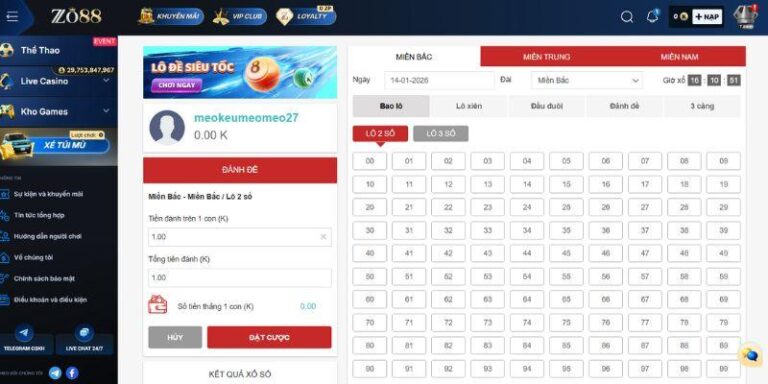 Xổ Số Miền Bắc Zo88